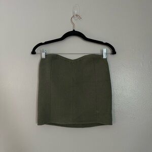 Aerie Olive Green Ribbed Tube Top XL